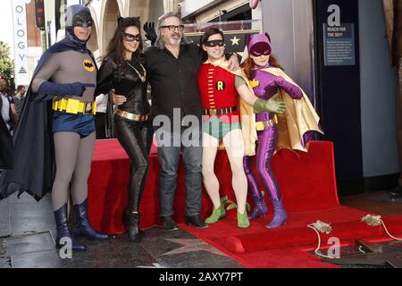 Burt Ward Star Ceremony on the Hollywood Walk of Fame on January 9, 2020 in Los Angeles, CA Featuring: Batman, CatWoman, Robert Carradine, Robin, Riddler Where: Los Angeles, Kalifornien, Vereinigte Staaten When: 09 Jan 2020 Credit: Nicky Nelson/WENN.com Stockfoto