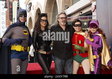 Burt Ward Star Ceremony on the Hollywood Walk of Fame on January 9, 2020 in Los Angeles, CA Featuring: Batman, CatWoman, Robert Carradine, Robin, Riddler Where: Los Angeles, Kalifornien, Vereinigte Staaten When: 09 Jan 2020 Credit: Nicky Nelson/WENN.com Stockfoto