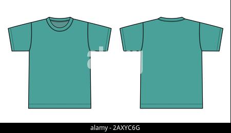 Kurzarm-T-Shirts Vektorvorlage Illustration Stock Vektor