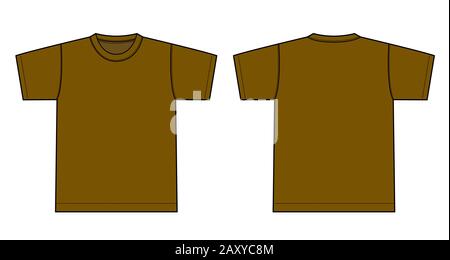 Kurzarm-T-Shirts Vektorvorlage Illustration Stock Vektor