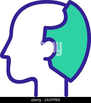 Kahlheit Symbol Vektor. Isolierte Darstellung des Kontursymbols Stock Vektor