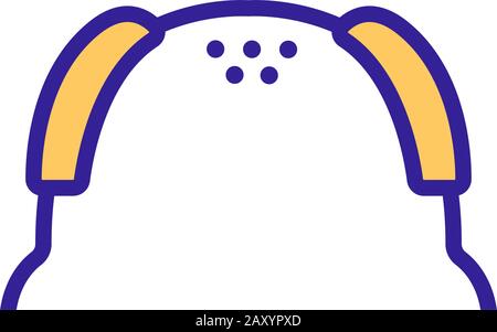 Symbolvektor für Haarausfall. Isolierte Darstellung des Kontursymbols Stock Vektor