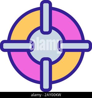 Vektor des Lebenseline-Symbols. Isolierte Darstellung des Kontursymbols Stock Vektor