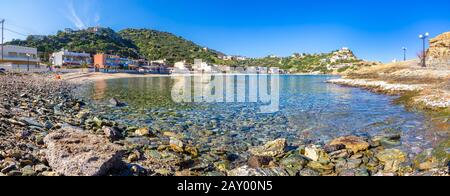 Das kleine Dorf Lygaria mit einzigartigen Stränden in der Nähe des berühmten Ferienortes Agia Pelagia, Heraklion, Crete, Griechenland. Stockfoto
