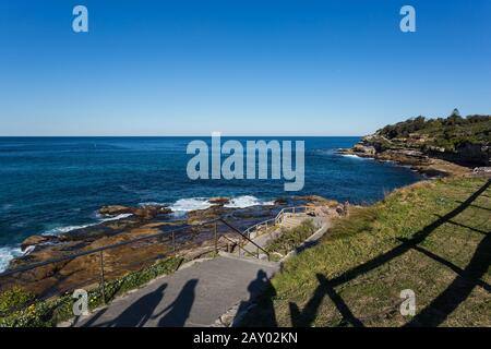 Bondi zu Bronte Coastal Walk, Sydney, Australien. Stockfoto