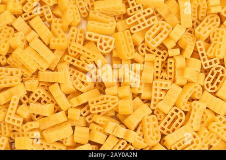 Nahaufnahme der italienischen Pasta - Alphabet geformt Stockfoto