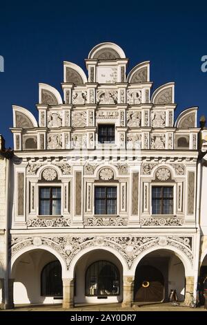 Altstadt in Telc, Tschechoslowakei, Europa - Altstadt in Telc, Tschechoslowakei, Europa Stockfoto