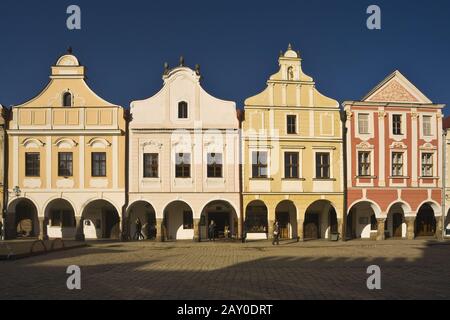 Altstadt in Telc, Tschechoslowakei, Europa - Altstadt in Telc, Tschechoslowakei, Europa Stockfoto