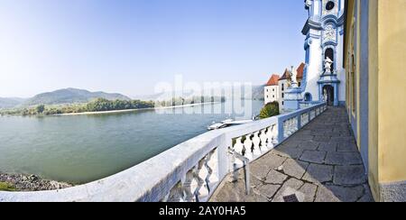 Stift Dürnstein, Wachau, Oberösterreich - Konvert Dürnstein, Region Wachau, Lowwer Österreich, Österreich Stockfoto