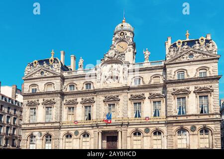 Historisches Gebäude des Rathauses von Lyon als Verwaltungs- und Kulturstandort Stockfoto