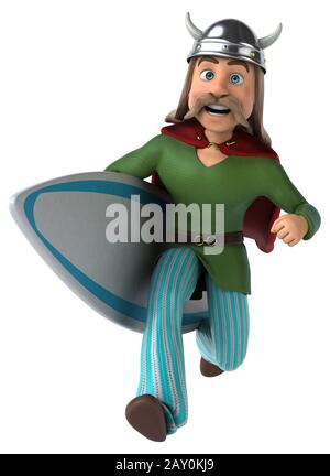 Fun 3D-gaulois Surfer Stockfoto