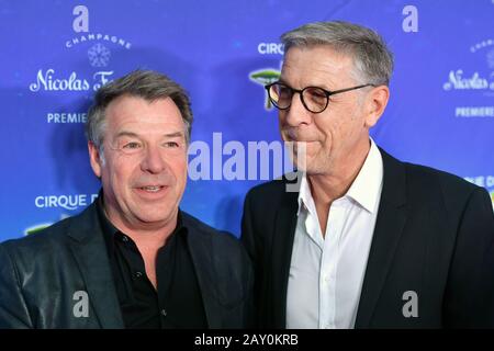 München, Deutschland. Februar 2020. Patrick LINDNER (Popsänger), mit Peter SCHAEFER. Roter Teppich, roter Teppich, Ankunft. Totem von Cirque du Soleil, am 13. Februar 2020 in München, Nutzung Worldwide Credit: Dpa/Alamy Live News Stockfoto