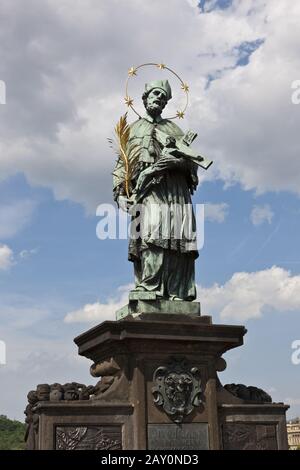 Statue des Heiligen Johannes von Nepomuk Stockfoto