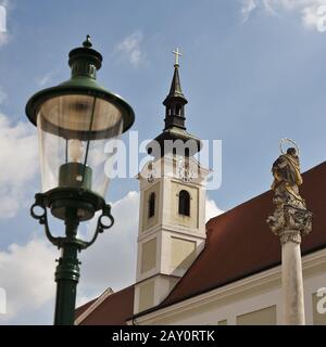 Piaristenkirche in Horn, Waldviertel, Oberösterreich, Europa/Piaristenkirche in Horn, Waldviertel, Oberösterreich, Austrien Stockfoto