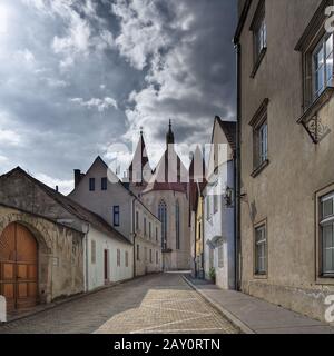 Stadtpfarrei St. Stephan in Eggenburg, Weinviertel, Oberösterreich, Österreich, Europa/Pfarrkirche Sankt Stephan in Eggenb Stockfoto