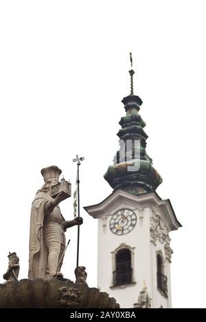 Statue am Stadtplatz in Steyr-Land, Oberösterreich, Österreich, Europa Stockfoto