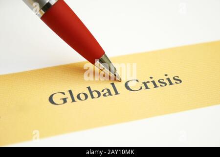 Globale Krise Stockfoto