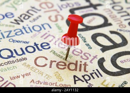 Kredit-Konzept Stockfoto