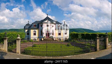 Rokoko-Schloss der Dornburger Schlösser Stockfoto