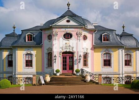 Rokoko-Schloss der Dornburger Schlösser Stockfoto