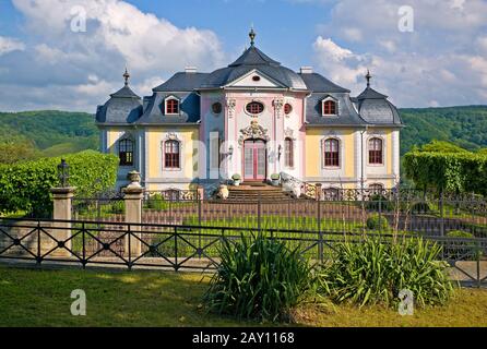 Rokoko-Schloss der Dornburger Schlösser Stockfoto