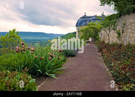 Schlosspark der Dornburger Schlösser Stockfoto