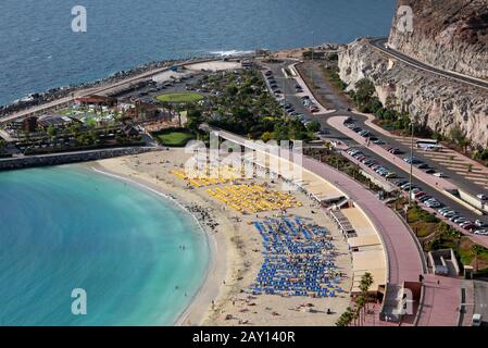 Gran Canaria, Puerto Rico, Strand Stockfoto