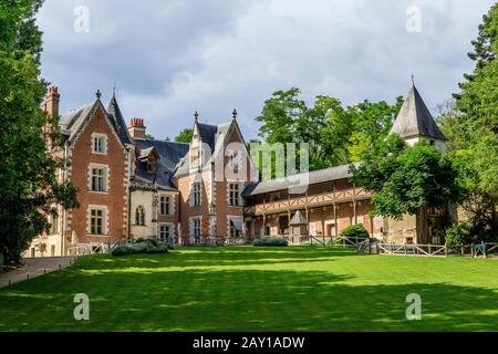 Frankreich, Indre et Loire-Tal, das von der UNESCO zum Weltkulturerbe ernannt wurde, Amboise, Chateau du Clos Lucé Park and Gardens, das Schloss // Frankreich, Indre-e Stockfoto