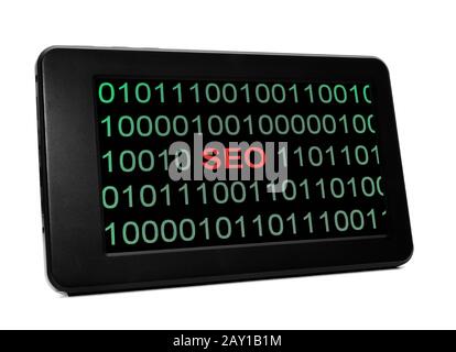 SEO auf Tablet PC Stockfoto