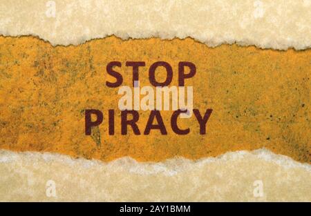 Stop piracy Stockfoto