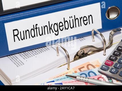 Rundfunkgebühren Stockfoto