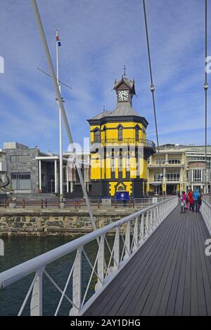 Uhrturm, Victoria und Alfred Waterfront, touristisches Zentr Stockfoto