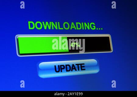 Update herunterladen Stockfoto