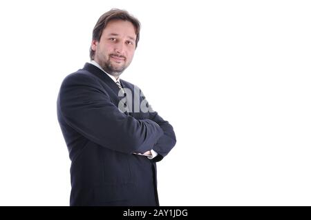 Junger attraktiver Mann im Business-Anzug Stockfoto
