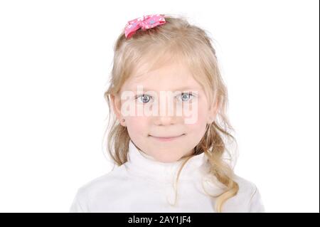 Hübsches blondes kleines Mädchen-Porträt Stockfoto