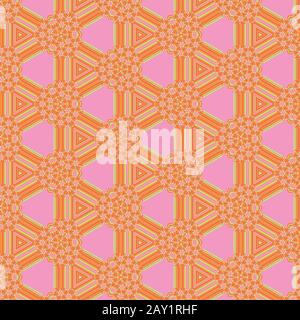 Seamles abstraktes Muster pink grün orange Stockfoto