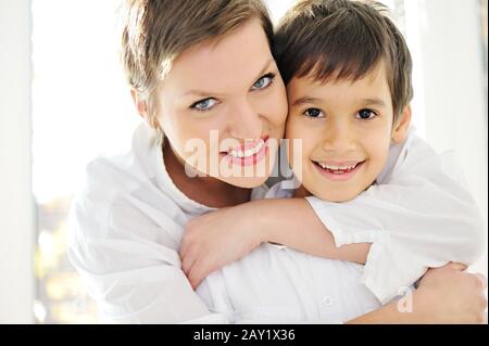 Mutter und Sohn Stockfoto