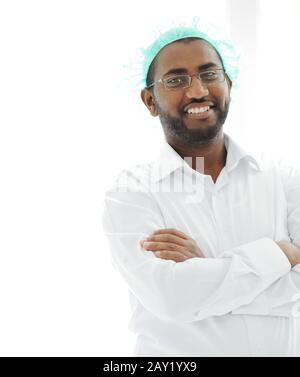 Afroamerikanischer Arabischer Arzt Stockfoto