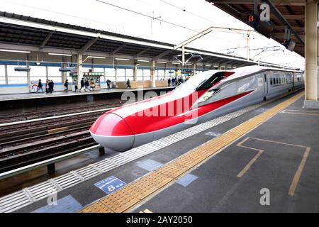 Shinkansen-Hochgeschwindigkeitszug Japan Stockfoto