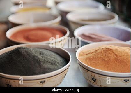 Sand, Farben, Kunst, Werkstatt Stockfoto