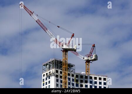 Maastoren-Baustelle in Rotterdam, Kop van Zuid Stockfoto