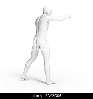 3D gerenderten Illustration - weiße Kämpfer Stockfoto