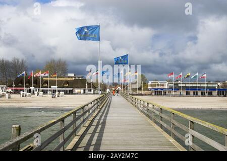 Strandpromenade Dahme, Ostsee, Deutschland 2014 Stockfoto