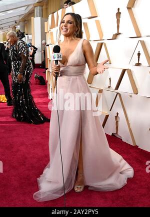 Stephanie Bradford präsentiert für Univision34 auf dem roten Teppich bei der 92. Oscarverleihung im Dolby Theatre in Hollywood, Los Angeles, USA. PA Foto. Bilddatum: Sonntag, 9. Februar 2020. Siehe PA Story SHOWBIZ Oscars. Der Fotowand sollte folgendermaßen lauten: Jennifer Greylock/PA Wire Stockfoto