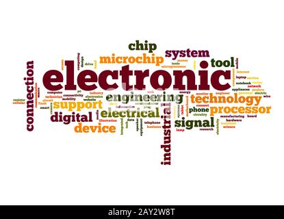 Elektronische Wort cloud Stockfoto