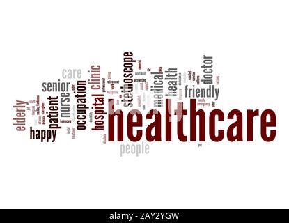 Healthcare Wort cloud Stockfoto