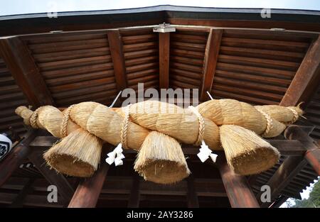 Das goldene Seil des Izumo-Schreins in Izuma, Shimane-Parfecture Stockfoto