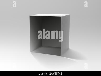 Weiße, realistische Box. Stock Vektor