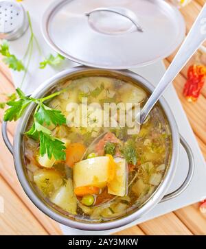 frische Suppe Stockfoto