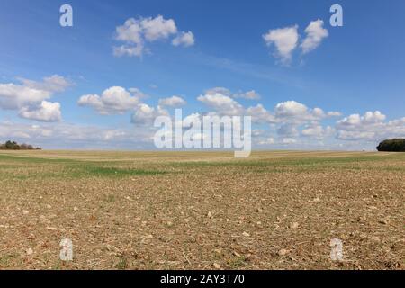 Freyburg, Deutschland. September 2018. Blick auf eine geerntete Feldkredit: Stephan Schulz / dpa-Zentralbild / ZB / dpa / Alamy Live News Stockfoto